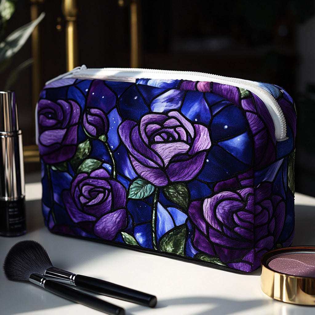 Beauty case trapuntato con rosa notturna NCU0DV7739