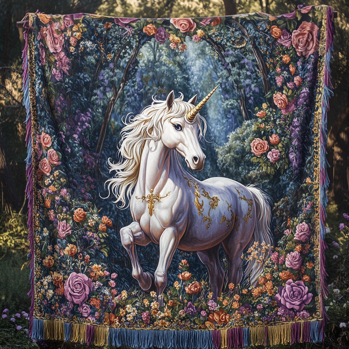 Coperta Woven Unicorno al Chiaro di Luna NCU0DV3831