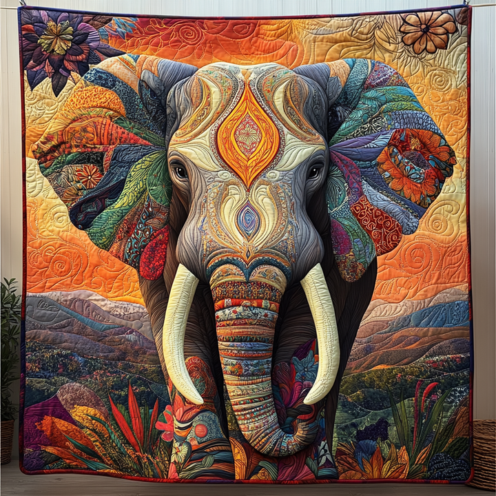 Coperta Trapuntata Elefante al Chiar di Luna NCU0DK660