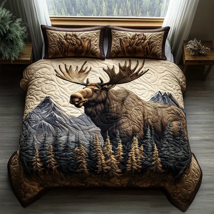 Coperta trapuntata 3 pezzi - Animali del bosco