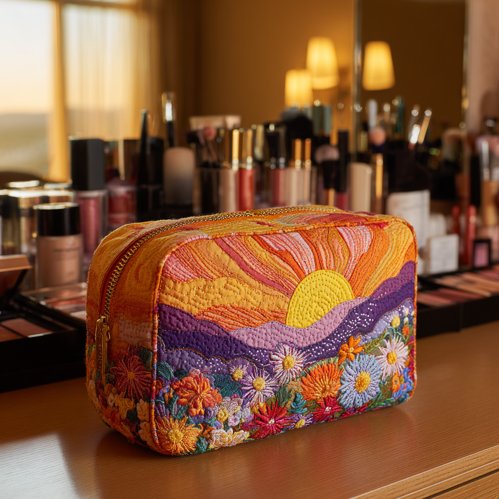 Beauty case trapuntato con luce del mattino NCU0DK10297