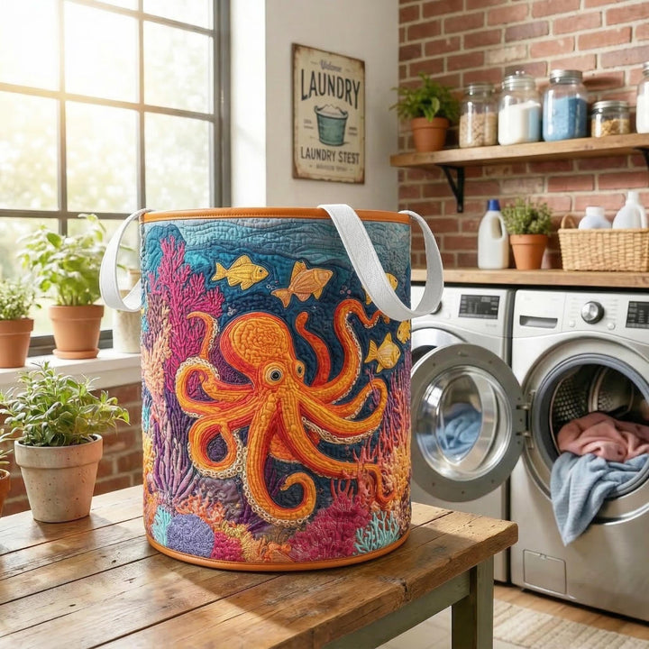 Cesto da Lavanderia Trapuntato Octopus Mistico NCU0NTD116