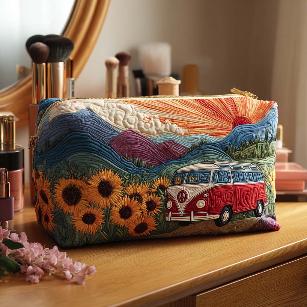 Beauty case trapuntato con viaggio nella natura NCU0PT9474