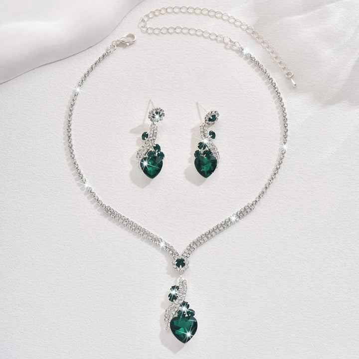 Set collana e orecchini con zirconia