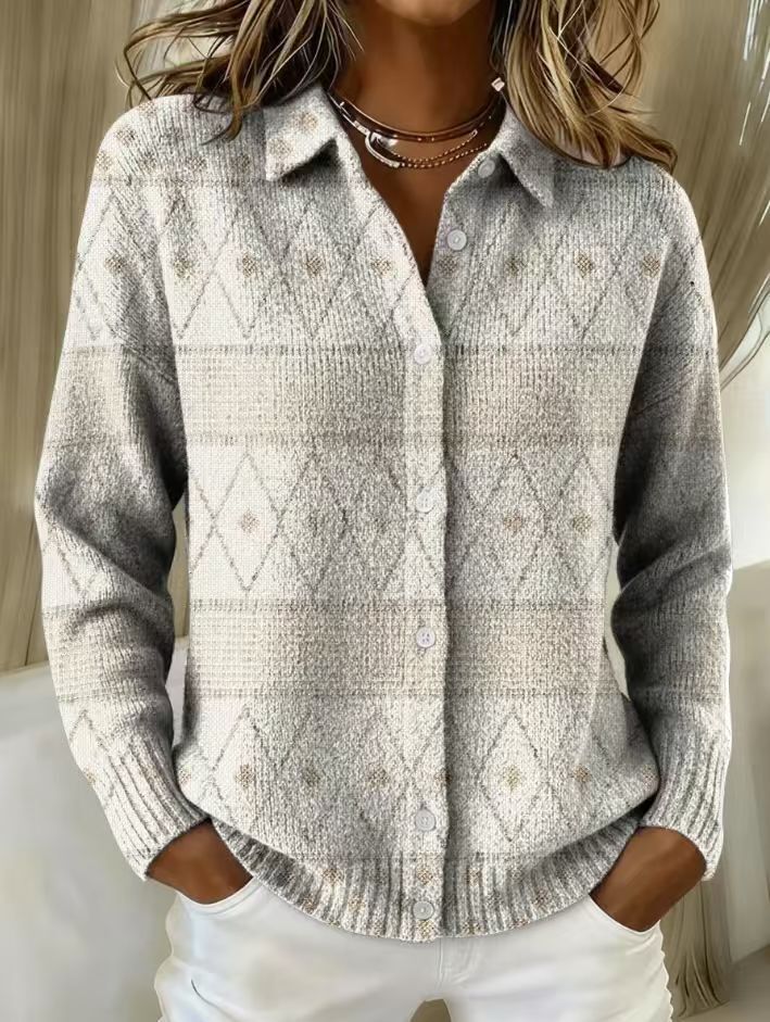 Monira - blusa con motivo a diamante da donna