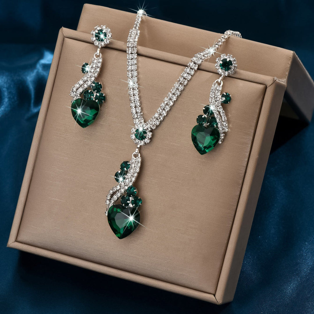 Set collana e orecchini con zirconia
