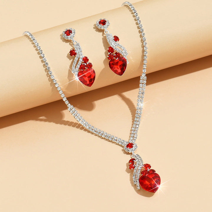 Set collana e orecchini con zirconia