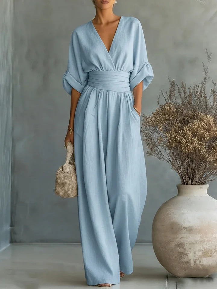 Sofia | Tuta elegante con scollo a V