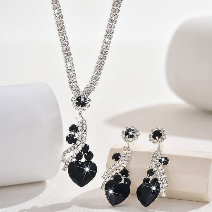 Set collana e orecchini con zirconia