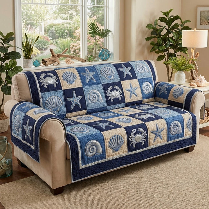 Copertura per Divano Trapuntata Ocean Charm NCU0DV9509