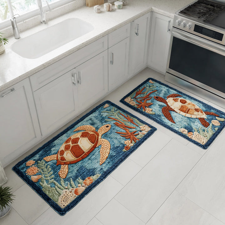 Tappeto da cucina antiscivolo con onde e mare aperto NCU0TD1435