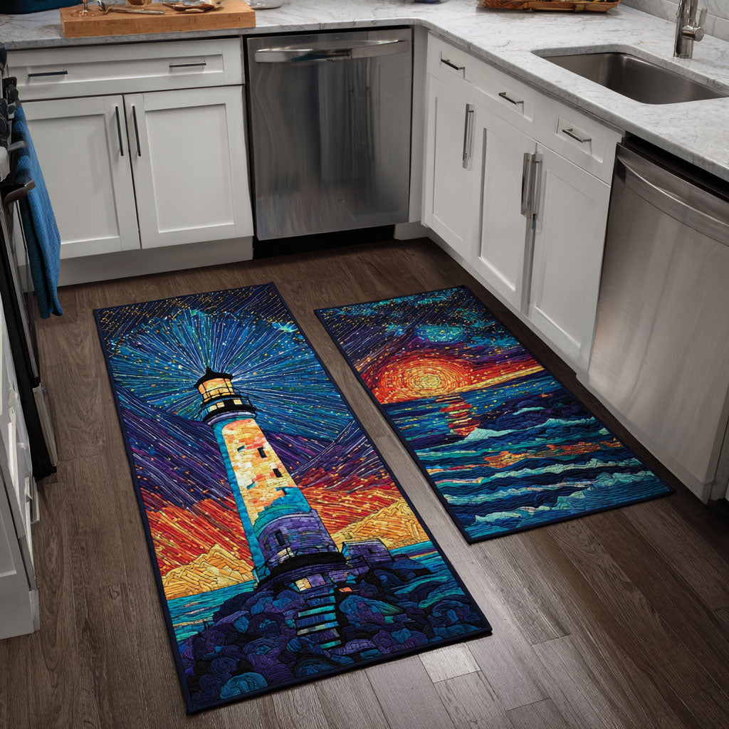 Tappeto da cucina antiscivolo con faro sull’oceano NCU0DK11810