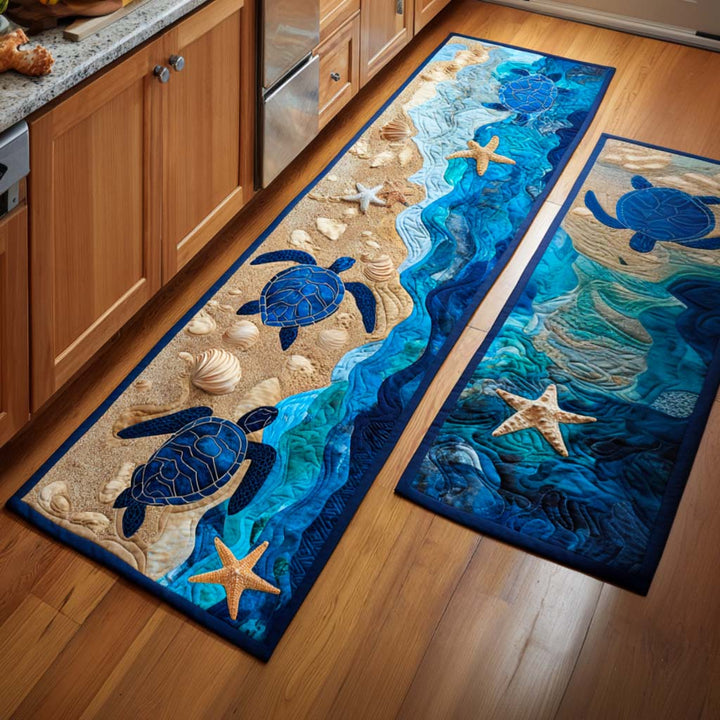 Tappeto da cucina antiscivolo con atmosfera oceanica elegante NCU0NT11131