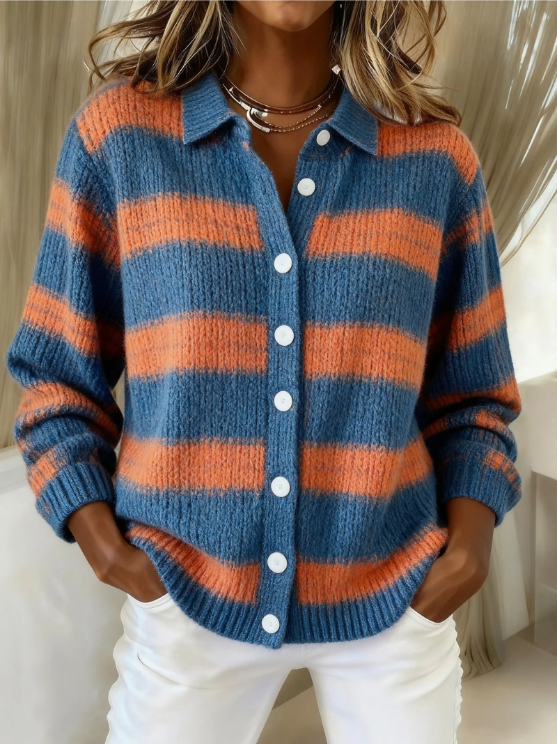 Lirena - blusa a righe con cappuccio da donna