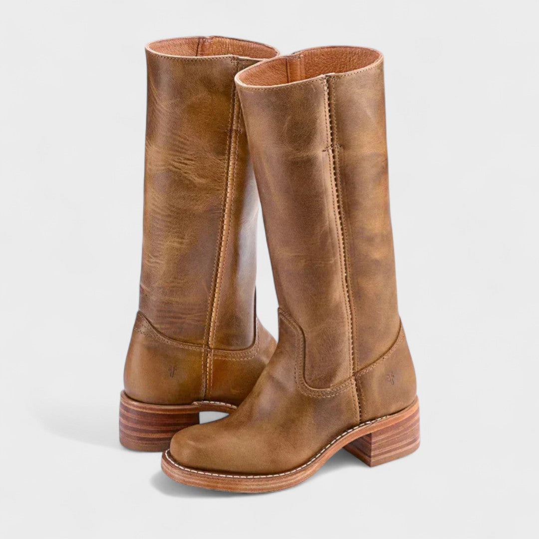 Rhonda™ | Stivali Alti in Pelle