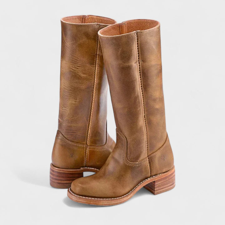 Rhonda™ | Stivali Alti in Pelle