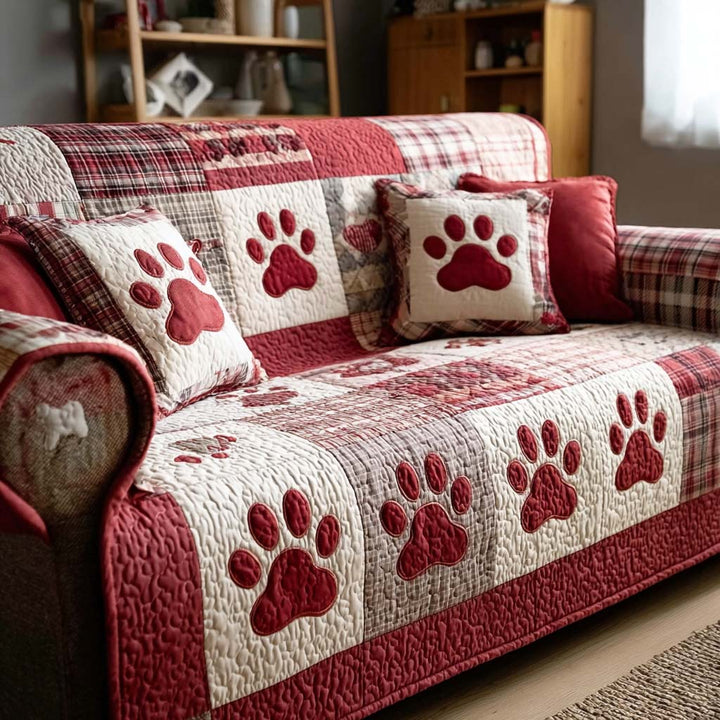 Copertura per Divano Trapuntata Paws of Love NCU0NT11673