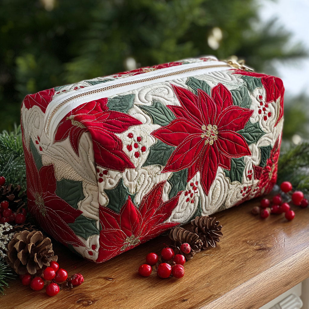 Beauty case trapuntato con stella di Natale NCU0PT9272