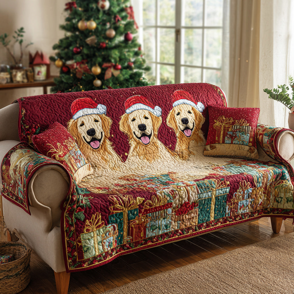 Presenta Copertura per Divano Trapuntata Golden Retriever NCU0HH980