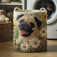 Cesto Trapuntato per Biancheria — Pug nel Prato