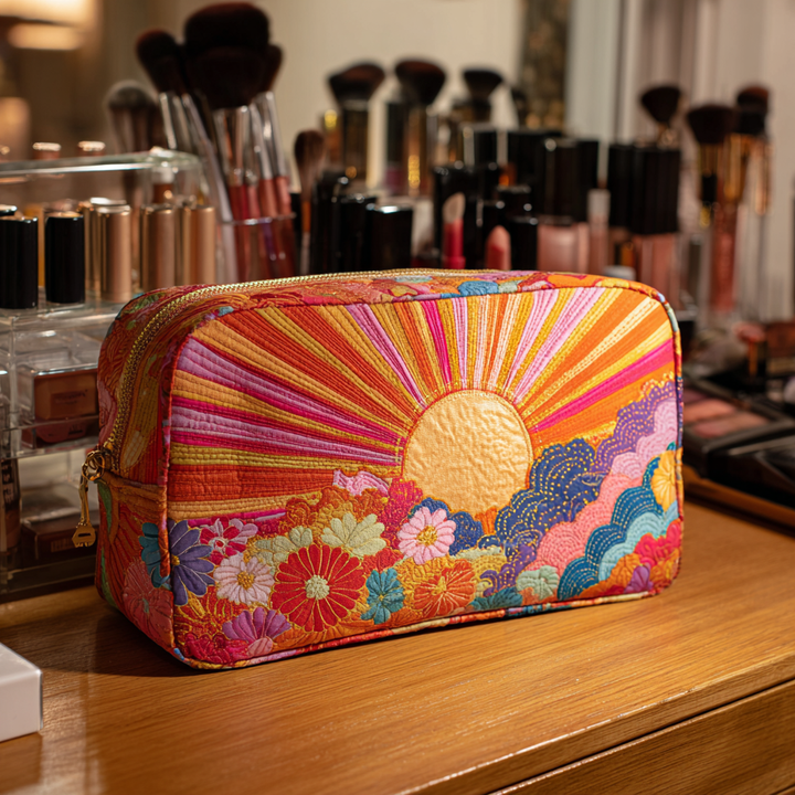 Borsa per trucco trapuntata Radiant Bloom NCU0DK10295