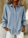 Ginevra | Camicia a Righe dalla Linea Morbida