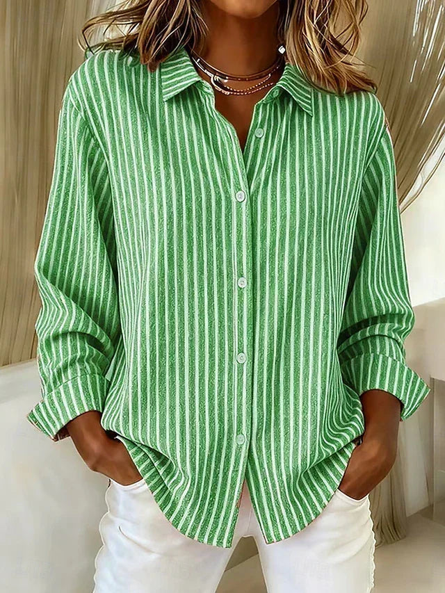 Ginevra | Camicia a Righe dalla Linea Morbida