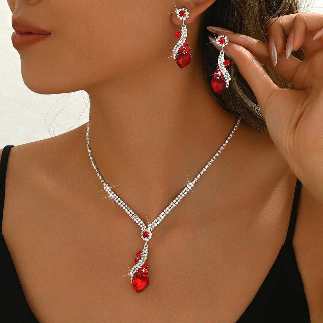 Set collana e orecchini con zirconia