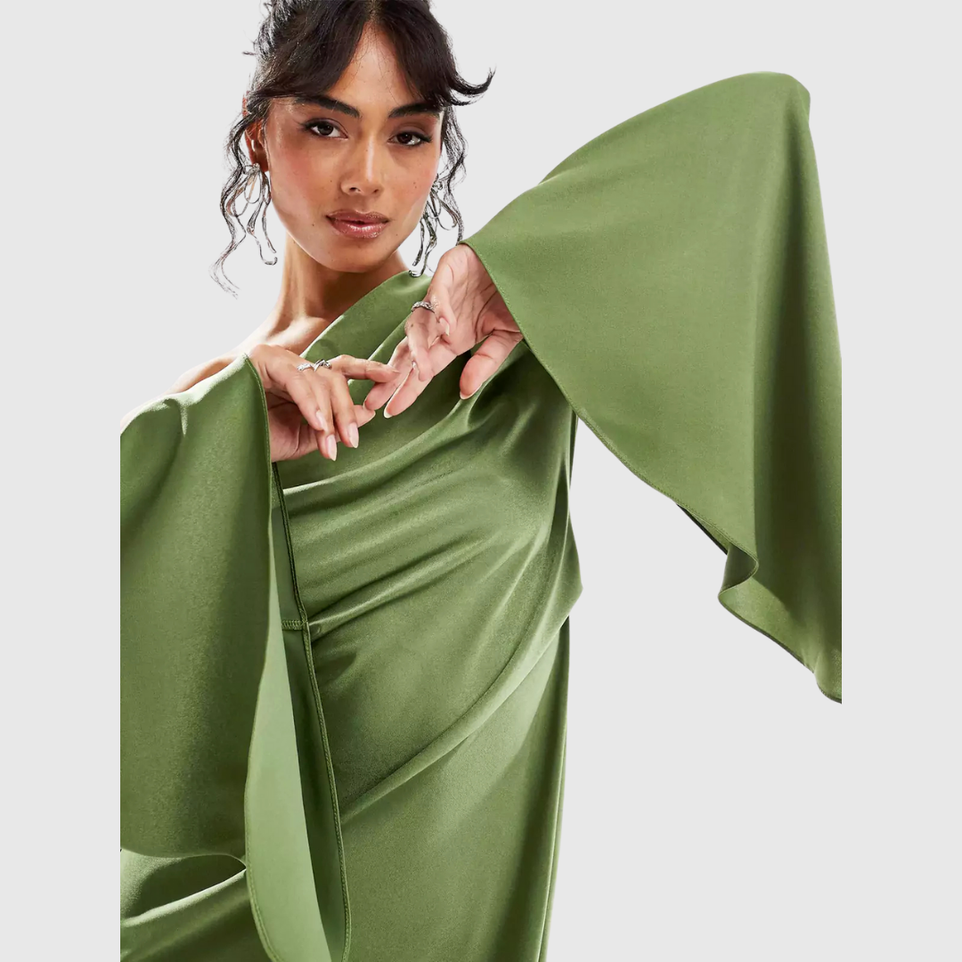 ROSALINE | ABITO MAXI IN SATIN FLOW