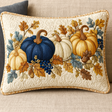 Copricuscino trapuntato con raccolto rustico blu NCU0NT8575