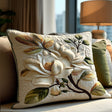 Copricuscino trapuntato con magnolia in stile rustico NCU0PT7895