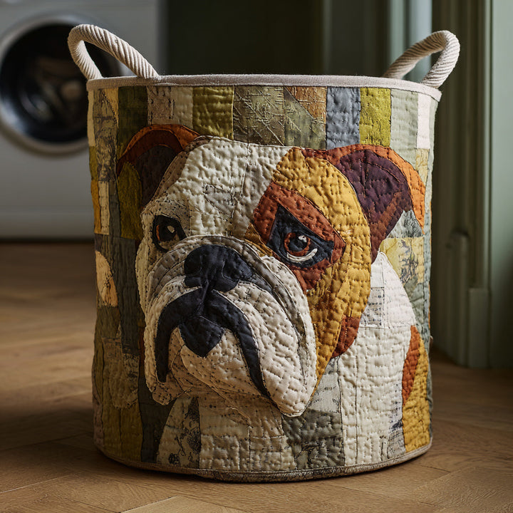 Cesto da Lavanderia Trapuntato Bulldog Rustico NCU0HNH020