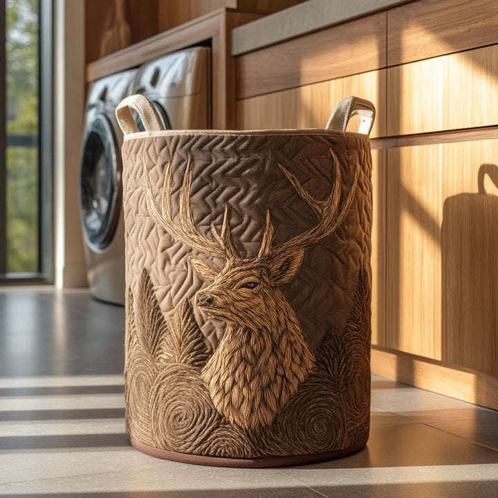 Cesto per la Biancheria Quilted Stag Lodge Rustico NCU0NXD392
