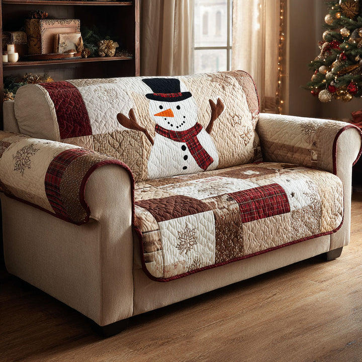 Copertura per Divano Trapuntata Rustic Snowman NCU0TV826