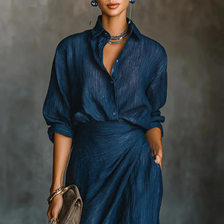 ISMERIA | COMPLETO MAXI PLISSETTATO