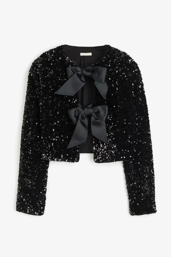 Anwen | Blusa con Fiocco e Paillettes