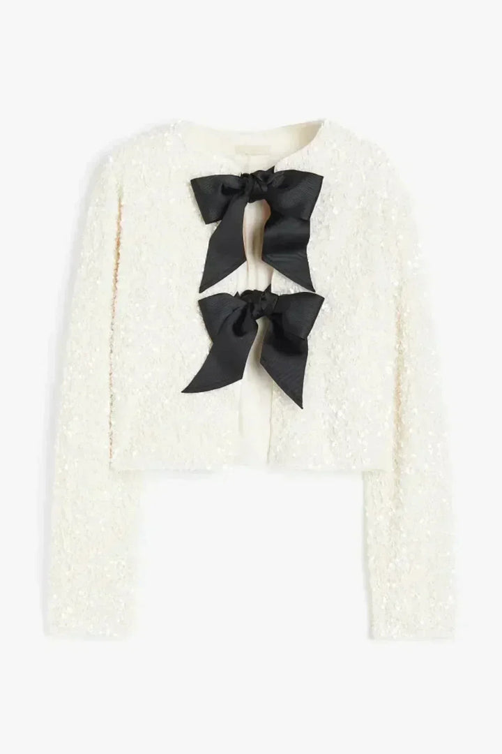 Anwen | Blusa con Fiocco e Paillettes