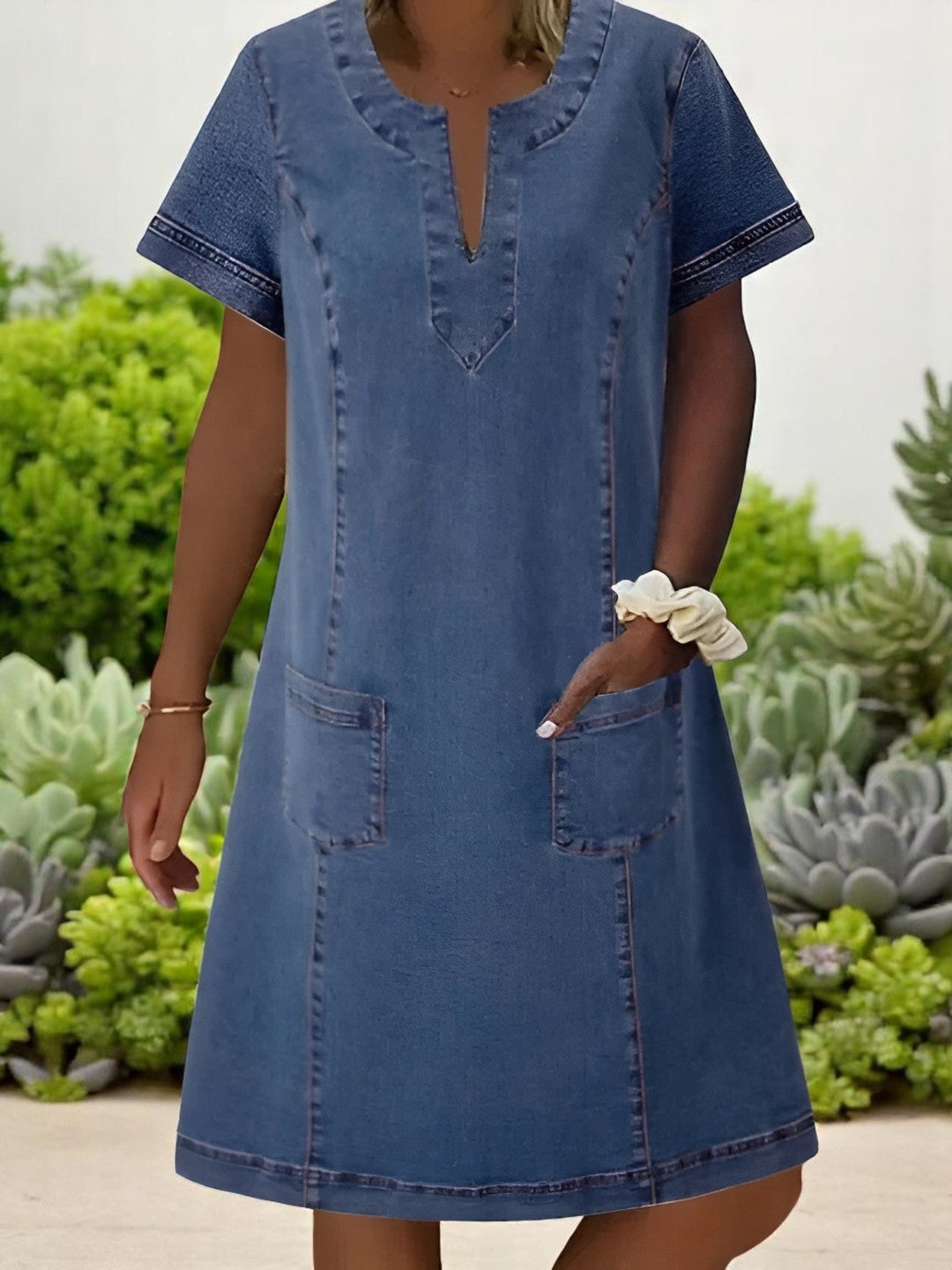 Sky | Abito in Denim con Tasche