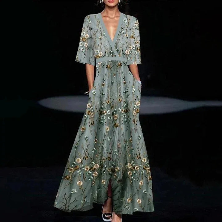 Sophia | Abito Elegante da Sera con Motivo Floreale