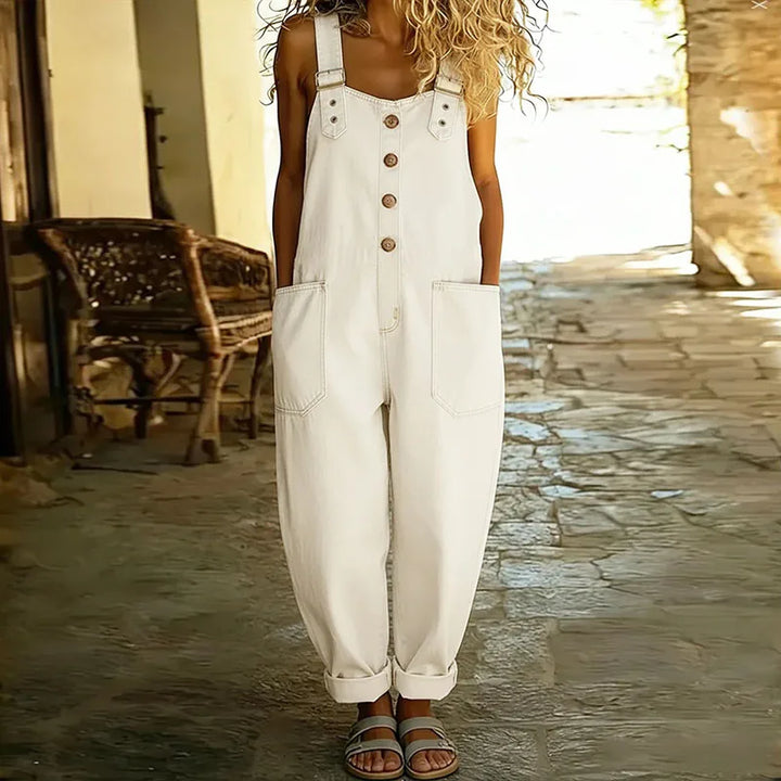 MAE | SALOPETTE IN DENIM CON SPALLINE REGOLABILI