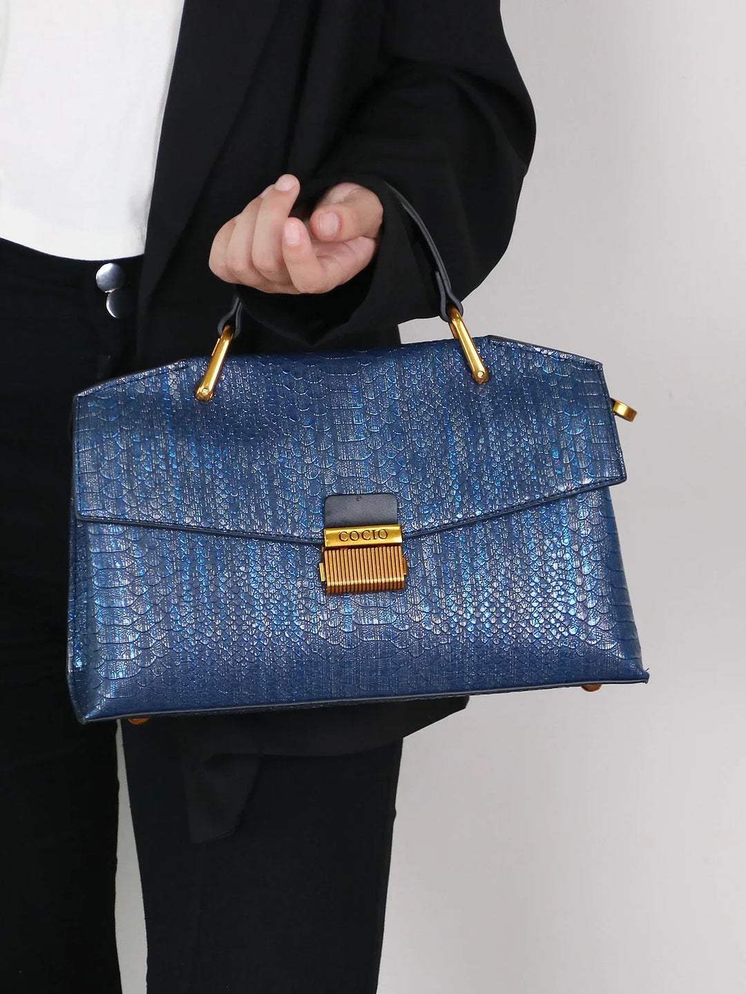 SELENE | BORSA IN PELLE DI PITONE