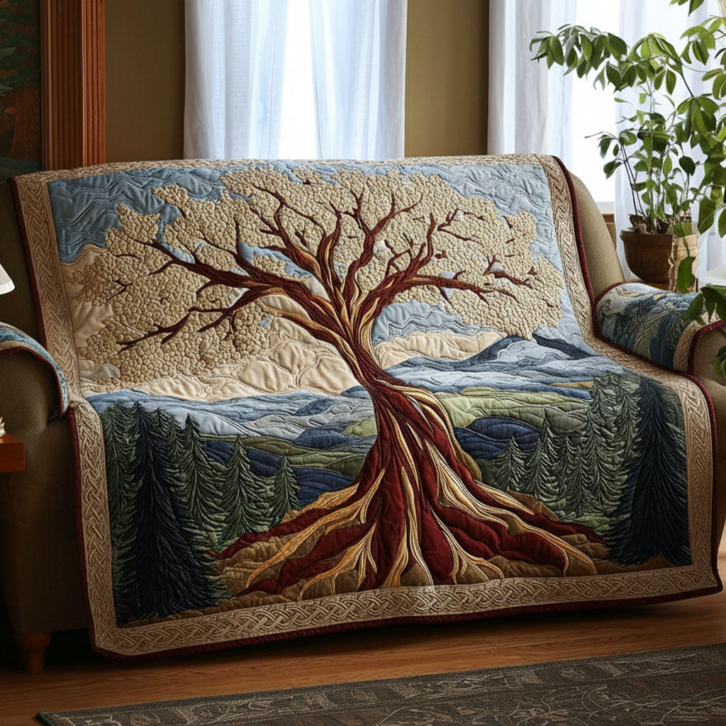 Copertura per Divano Trapuntata Albero della Vita NCU0VT364