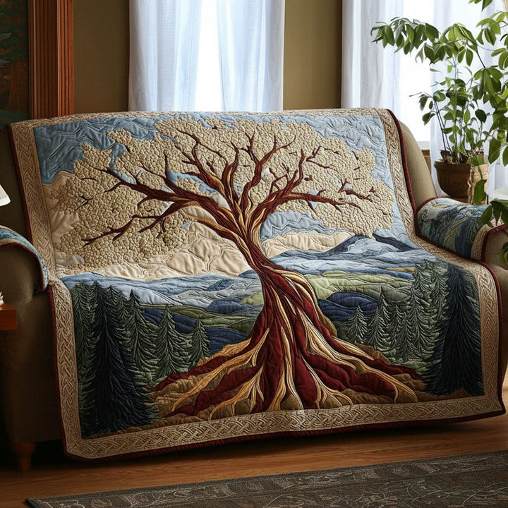 Copertura per Divano Trapuntata Albero della Vita NCU0VT364