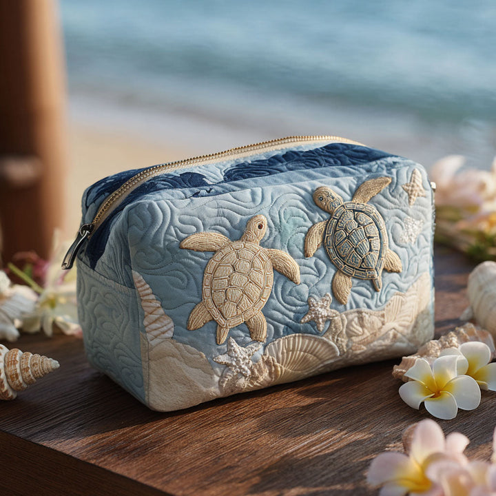 Borsa per Trucco Quilted Sandy Shell NCU0PT9268