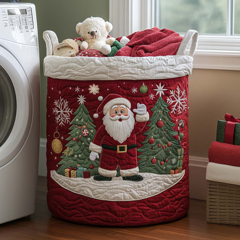 Cesto da Lavanderia Quilted Santa Cheer NCU0NNT1570
