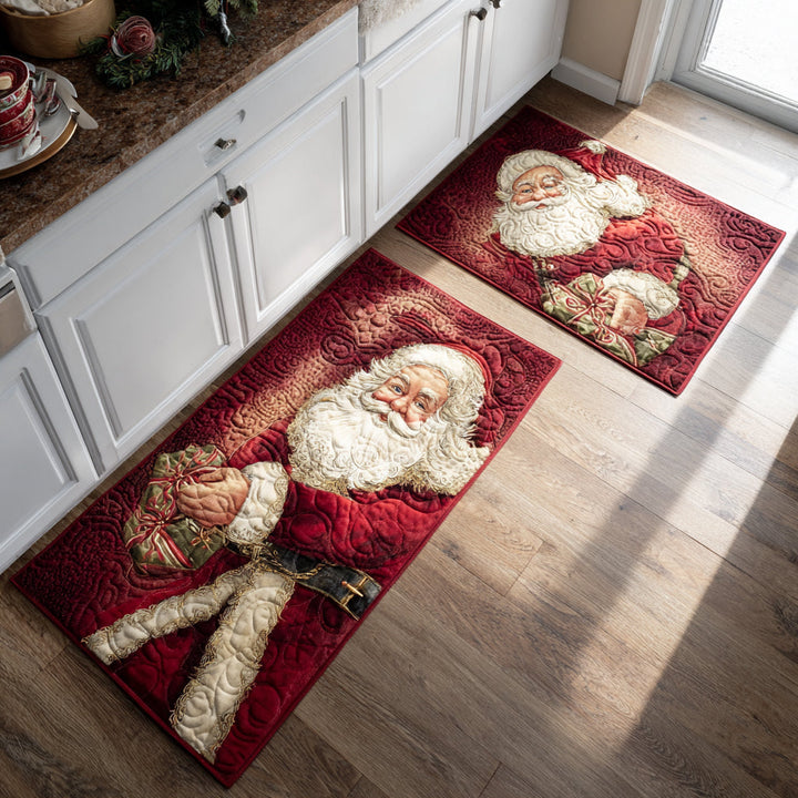 Tappeto da cucina antiscivolo natalizio con Babbo Natale NCU0DV8493