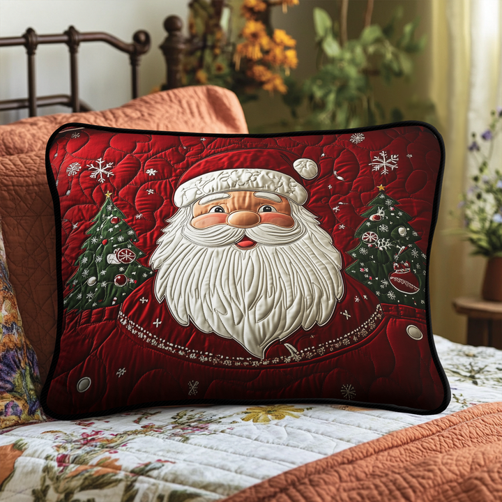 Copricuscino trapuntato con Babbo Natale luminoso NCU0DK9976