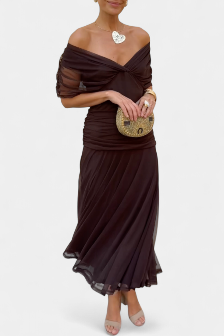 LOWENNA | ABITO ELEGANTE A SPALLE SCOPERTE