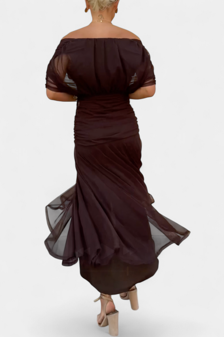 LOWENNA | ABITO ELEGANTE A SPALLE SCOPERTE