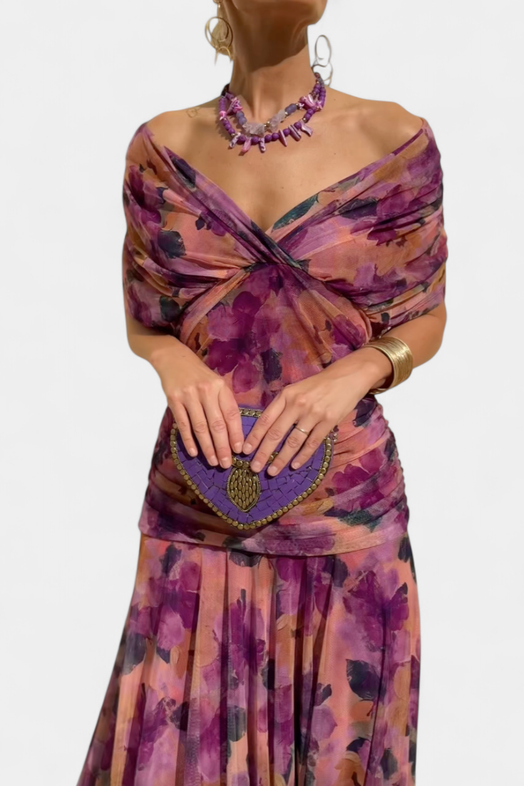 LOWENNA | ABITO ELEGANTE A SPALLE SCOPERTE